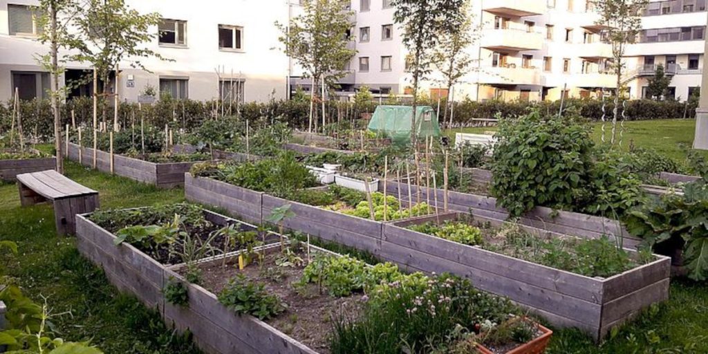 Αστικός κήπος σε συγκρότημα κατοικιών στη Βιέννη, Αυστρία